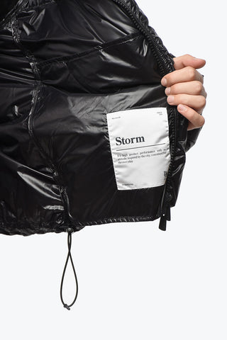 Zip-up STORM Down Jacket with Collar-Shaped Hood