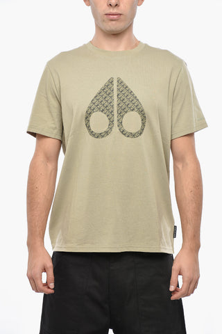 Crewneck T-Shirt CHAMBLEE in Solid Color with Front Print