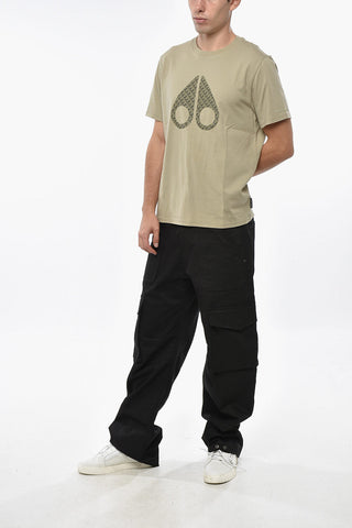 Crewneck T-Shirt CHAMBLEE in Solid Color with Front Print