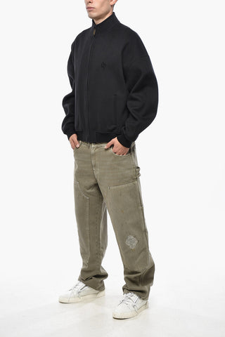 Wool-Blend Bomber LODEN with Embroidered Monogram