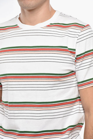 Striped Cotton Jersey Crew-neck T-Shirt