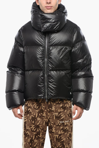 Zip-up STORM Down Jacket with Collar-Shaped Hood