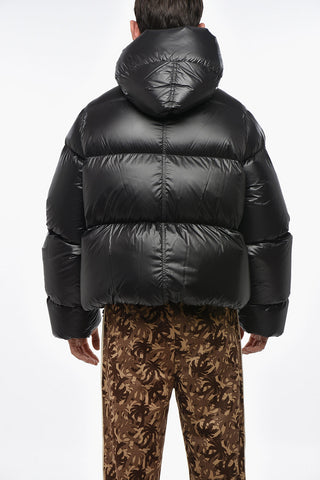 Zip-up STORM Down Jacket with Collar-Shaped Hood