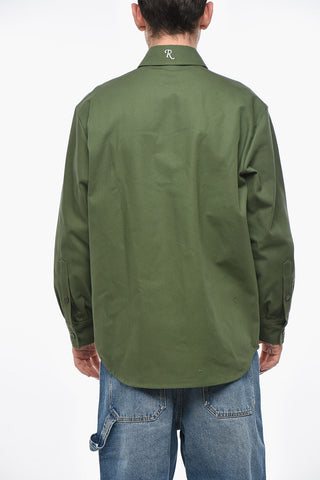 Solid Color Denim Straight Fit Shirt