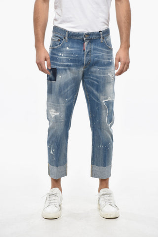 Vintage Effect Stretch Denim SAILOR Jeans 18cm
