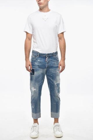 Vintage Effect Stretch Denim SAILOR Jeans 18cm