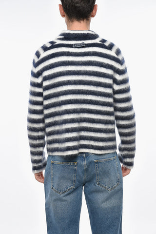 Maglia MARINA in Misto Mohair a Righe Bicolore con Alamaro