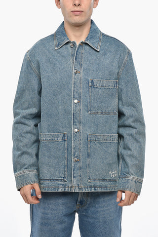 Logo Embroidered Denim Jacket