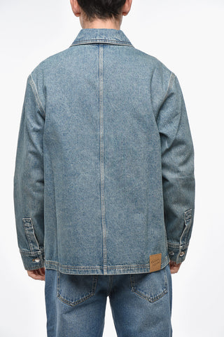 Logo Embroidered Denim Jacket