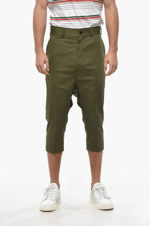 MAN Cropped-Fit-Hose aus Baumwolle und Leinen