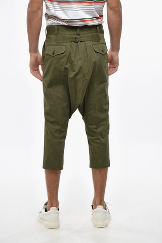 MAN Cropped-Fit-Hose aus Baumwolle und Leinen