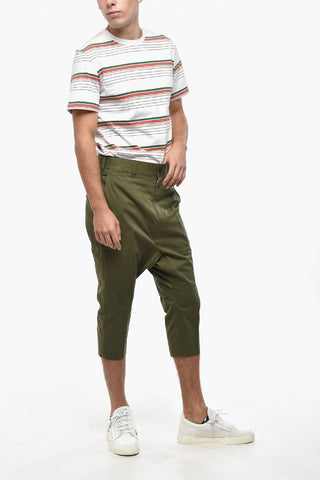 MAN Cropped-Fit-Hose aus Baumwolle und Leinen