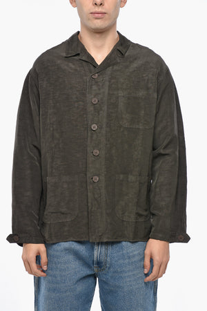 Overshirt in Misto Lino con Taschino