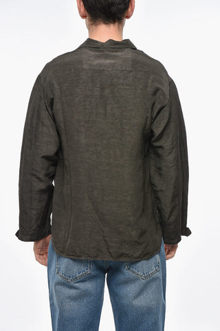 Overshirt in Misto Lino con Taschino
