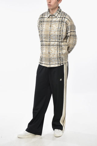 Overshirt in Misto Cotone Motivo Plaid con Doppio Taschino