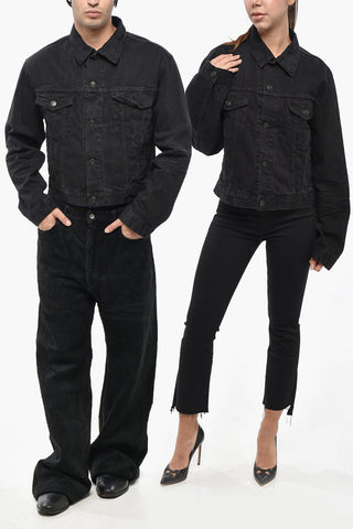Giubbotto UNISEX in Denim con Logo Stampato