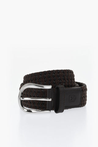 Leather and Fabric Braided Belt 35mm
