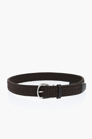 Leather and Fabric Braided Belt 35mm