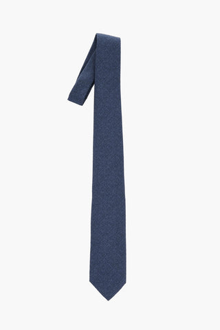 Silk Tie with Micro Jacquard Pattern