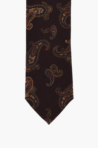 Paisley Patterned Wool Tie