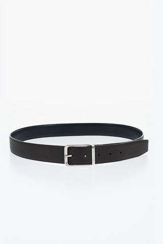 Reversible Textured Leather Belt 35mm