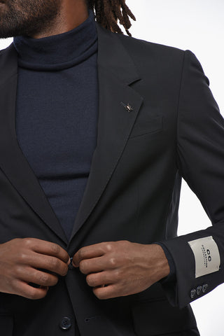 CC COLLECTION Slim Fit Stretch Virgin Wool Suit
