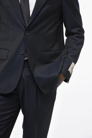 CC COLLECTION Virgin Wool Suit with Notch Lapel