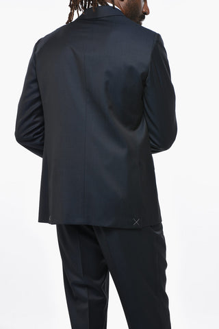 CC COLLECTION Virgin Wool Suit with Notch Lapel