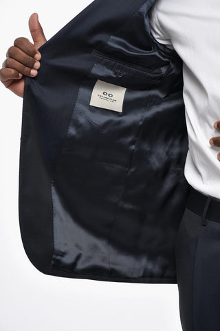 CC COLLECTION Virgin Wool Suit with Notch Lapel