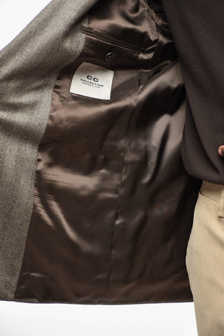 CC COLLECTION Blazer in Lana Herringbone con Tasche ad Aletta