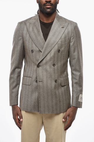 CC COLLECTION Blazer Doppiopetto in Lana Herringbone
