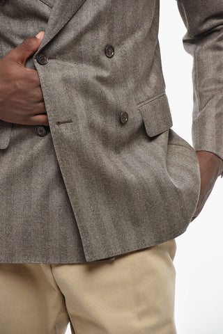 CC COLLECTION Blazer Doppiopetto in Lana Herringbone