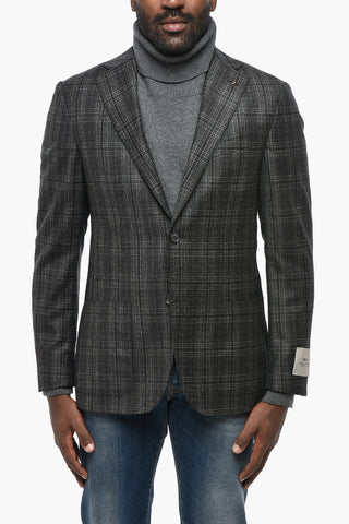 CC COLLECTION Halbgefütterter Blazer aus Schurwolle im District-Check