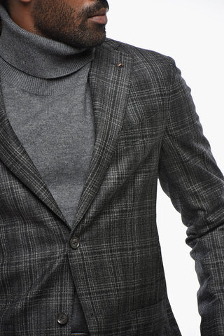 CC COLLECTION Halbgefütterter Blazer aus Schurwolle im District-Check
