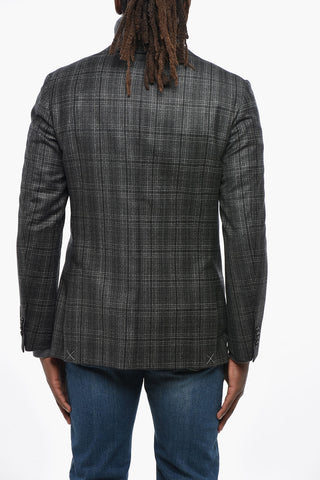 CC COLLECTION Halbgefütterter Blazer aus Schurwolle im District-Check