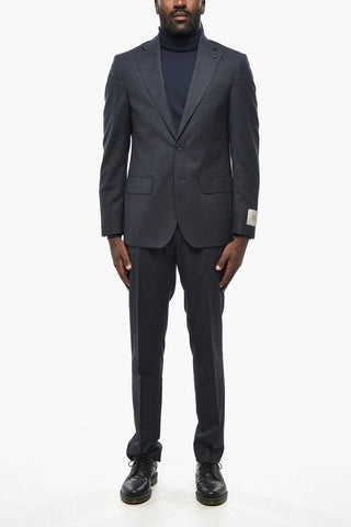 CC COLLECTION Slim Fit Virgin Wool Suit with Classic Lapel