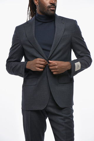 CC COLLECTION Slim Fit Virgin Wool Suit with Classic Lapel