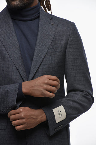 CC COLLECTION Slim Fit Virgin Wool Suit with Classic Lapel
