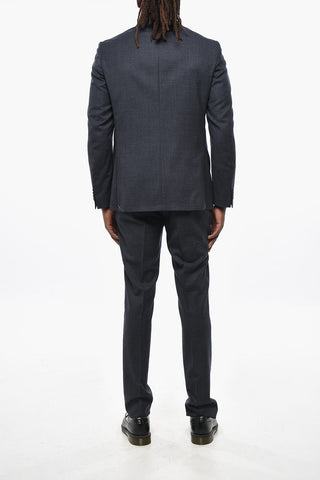 CC COLLECTION Slim Fit Virgin Wool Suit with Classic Lapel