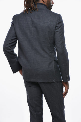 CC COLLECTION Slim Fit Virgin Wool Suit with Classic Lapel