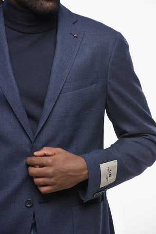 CC COLLECTION Blazer in Lana Vergine con Tasche a Toppa