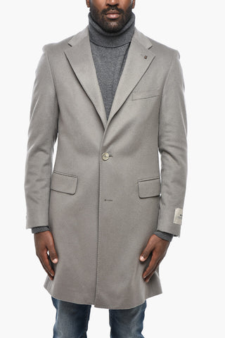 CC COLLECTION Wool and Cashmere Coat with Flap Pockets