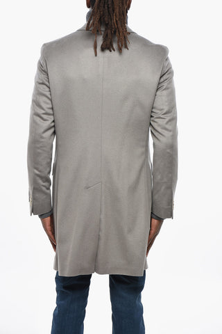 CC COLLECTION Wool and Cashmere Coat with Flap Pockets