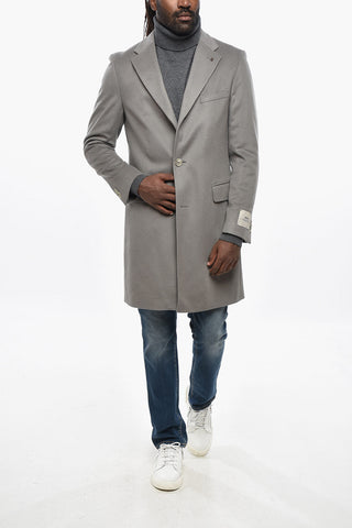 CC COLLECTION Wool and Cashmere Coat with Flap Pockets