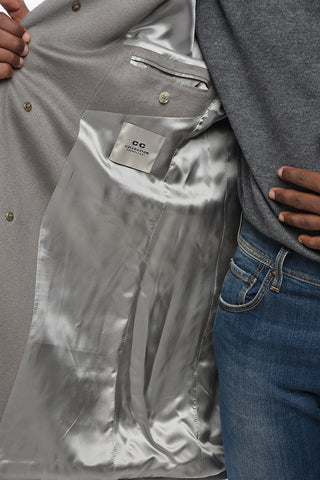 CC COLLECTION Wool and Cashmere Coat with Flap Pockets