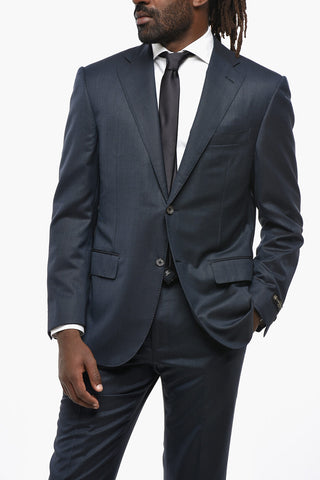 Virgin Wool LEADER Notch Lapel 2-Button Suit