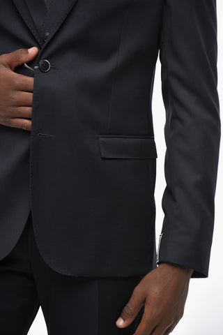 Virgin Wool Notch Lapel 3 Piece Waistcoat Suit