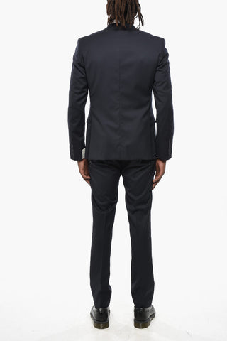 Virgin Wool Notch Lapel 3 Piece Waistcoat Suit