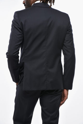 Virgin Wool Notch Lapel 3 Piece Waistcoat Suit