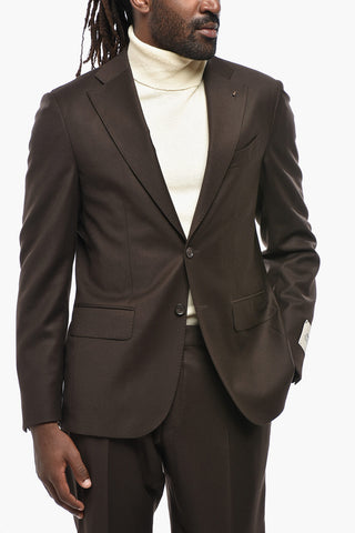 CC COLLECTION Single-Breasted Slim-Fit Wool-Blend Suit